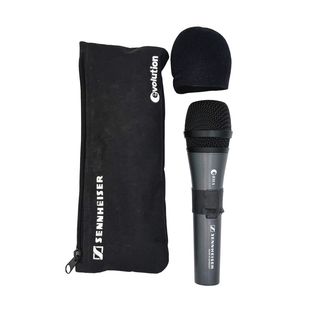 Sennheiser e835 S Dynamic Cardioid Vocal Microphone with Switch Pouch Windscreen